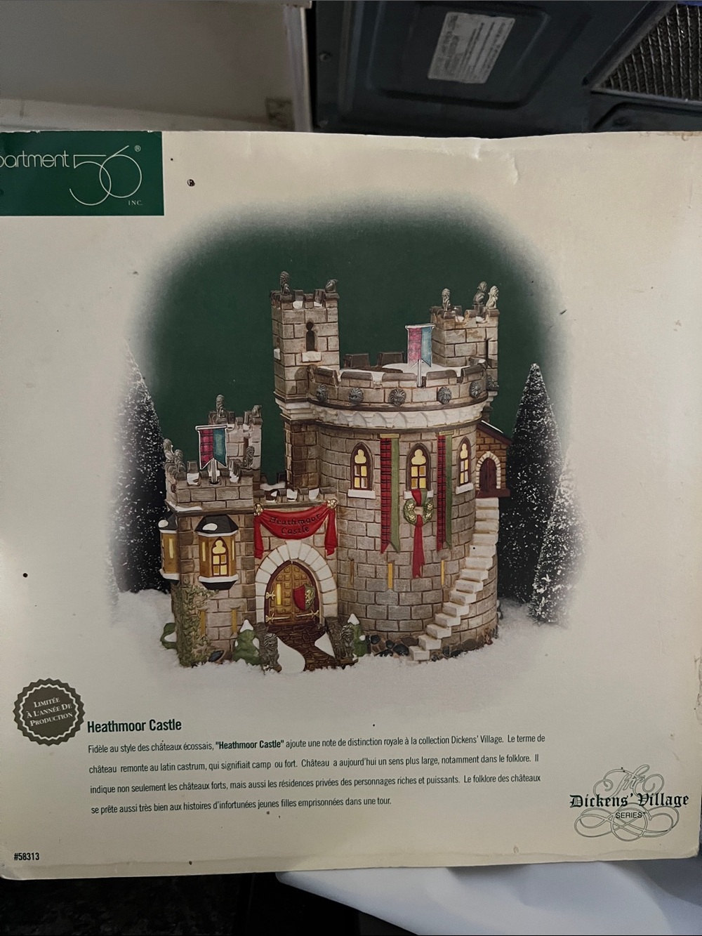 Heathmoor Castle Decorative Holiday Village Building - Gray
